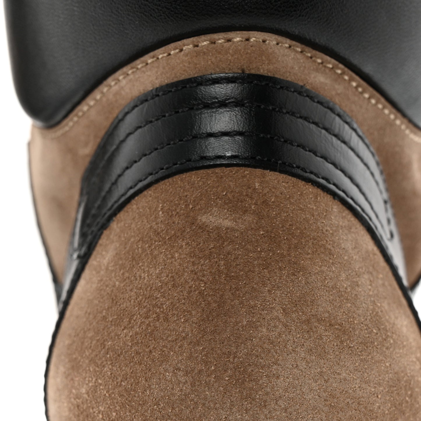 Suede Calfskin Monogram Star Trail Ankle Boots 37 Khaki