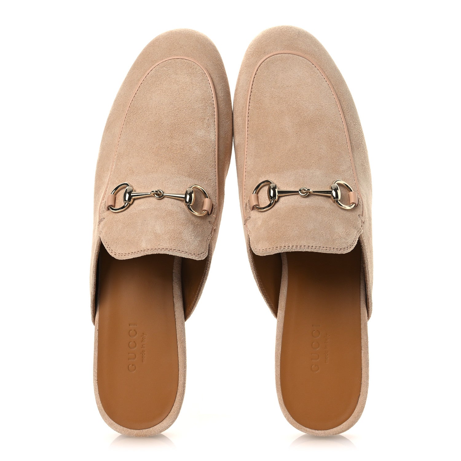 Gucci Suede Granada Kid Womens Princetown Slippers 38 Rose Dust 2 of 11