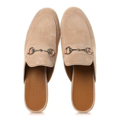 Gucci Suede Granada Kid Womens Princetown Slippers 38 Rose Dust 2 of 11