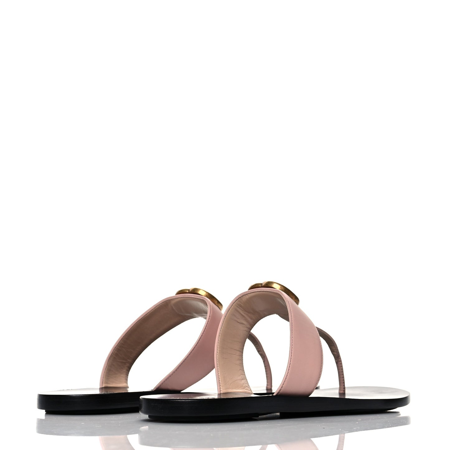 Calfskin GG Marmont Thong Sandals 39 Perfect Pink