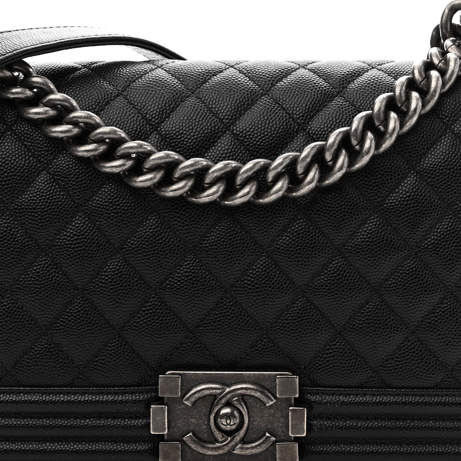 Chanel Caviar Quilted Medium Boy Flap Black 8 of 11