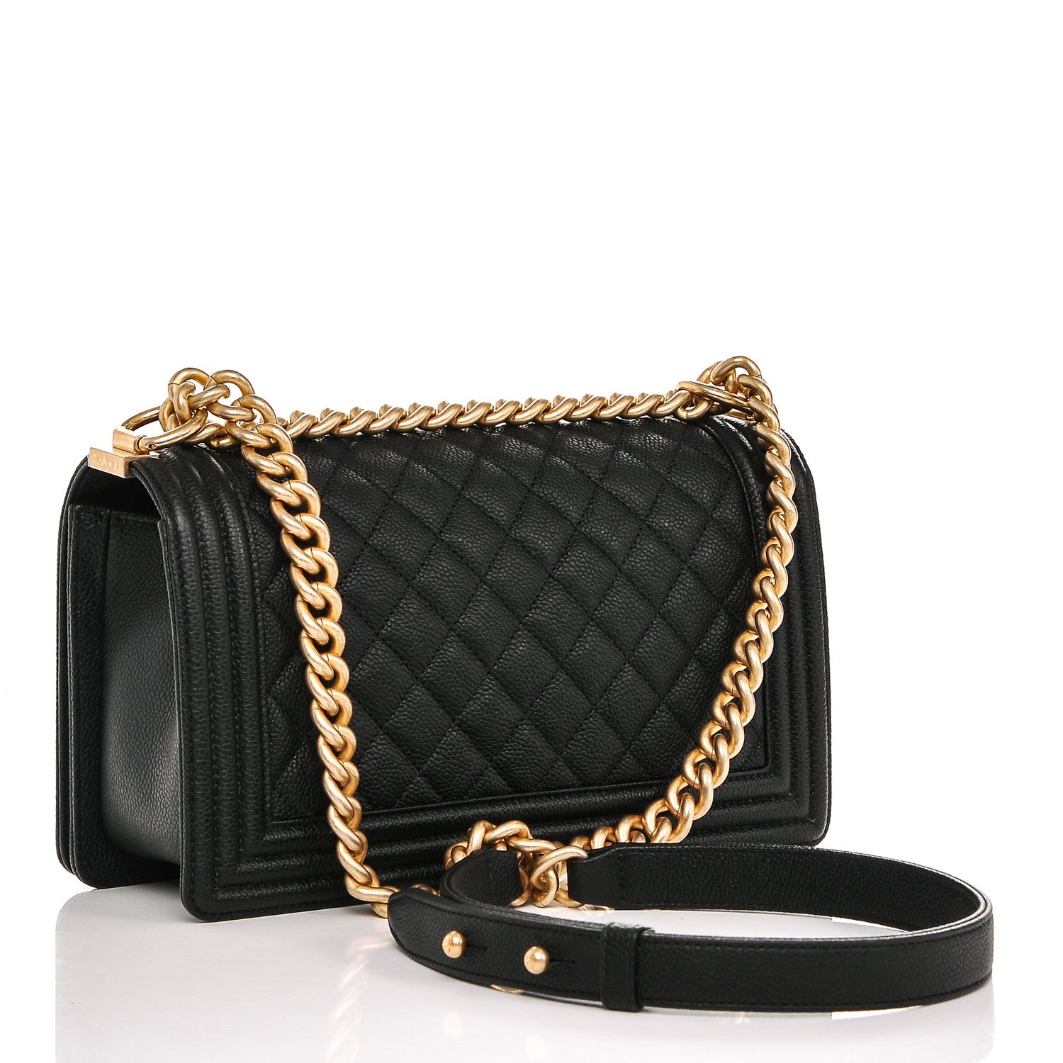 Chanel Caviar Quilted Medium Boy Flap Black 3 of 6