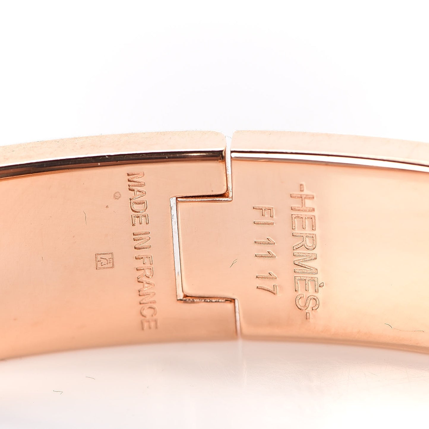 Enamel Narrow Clic Clac H Bracelet PM Beige Nacre