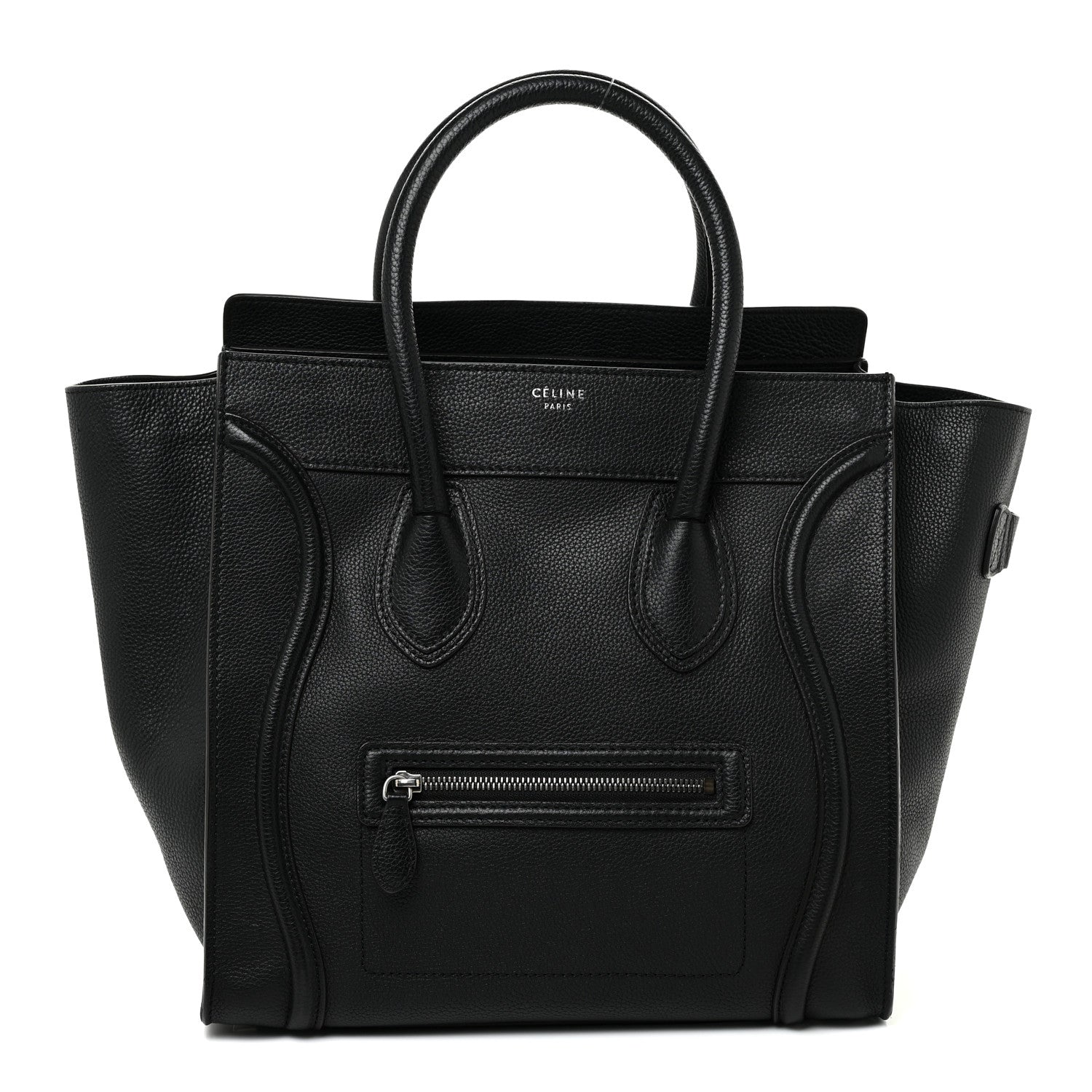 Celine Drummed Calfskin Mini Luggage Black 1 of 13