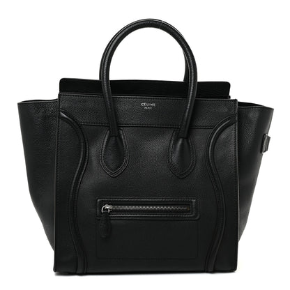 Celine Drummed Calfskin Mini Luggage Black 1 of 13