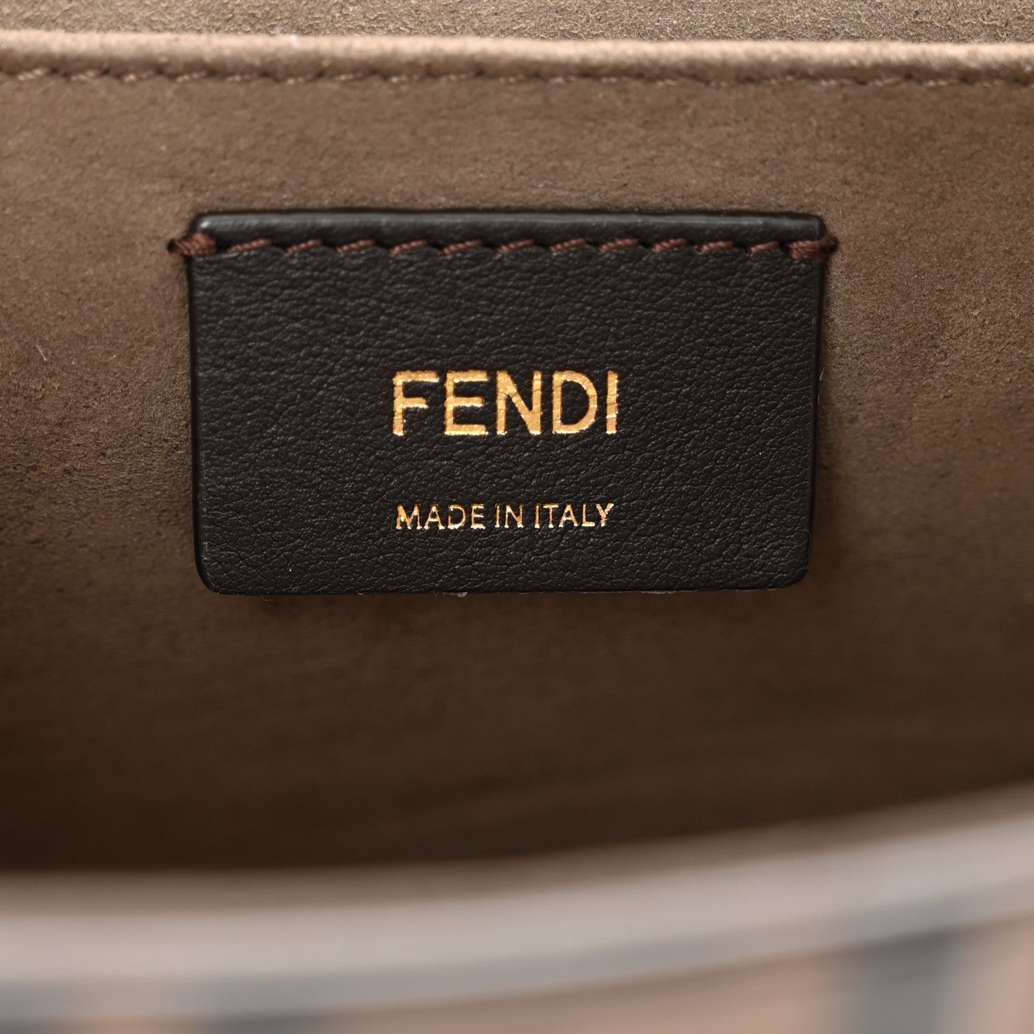 Fendi Vitello Century F is Fendi Bi-Color FF 1974 Embossed Kan I Shoulder Bag Maya Black 7 of 10