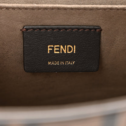 Fendi Vitello Century F is Fendi Bi-Color FF 1974 Embossed Kan I Shoulder Bag Maya Black 7 of 10