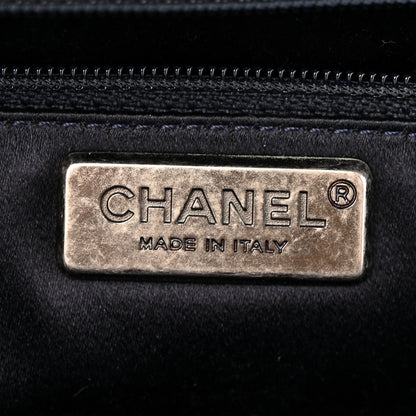 Chanel Oxidized Goatskin Strass Buonasera Medium Flap Dark Blue 6 of 12