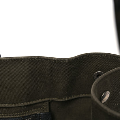 Saint Laurent Linen Calfskin Rive Gauche Tote Khaki 17 of 30