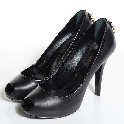 Louis Vuitton Smooth Calfskin Oh Really Peep Toe Pumps 36 Black 3 of 7