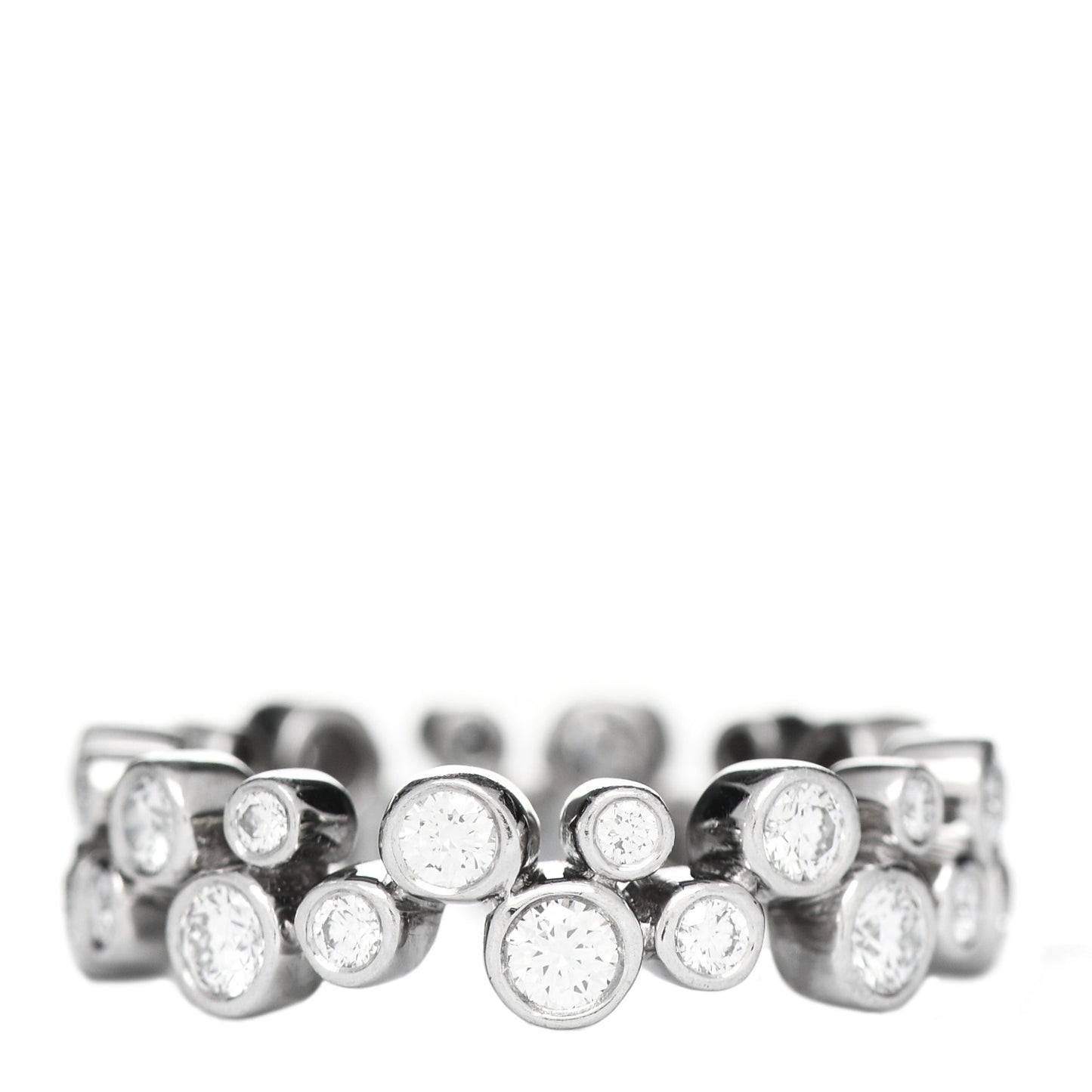Platinum Diamond Bubble Band Ring 51 5.75