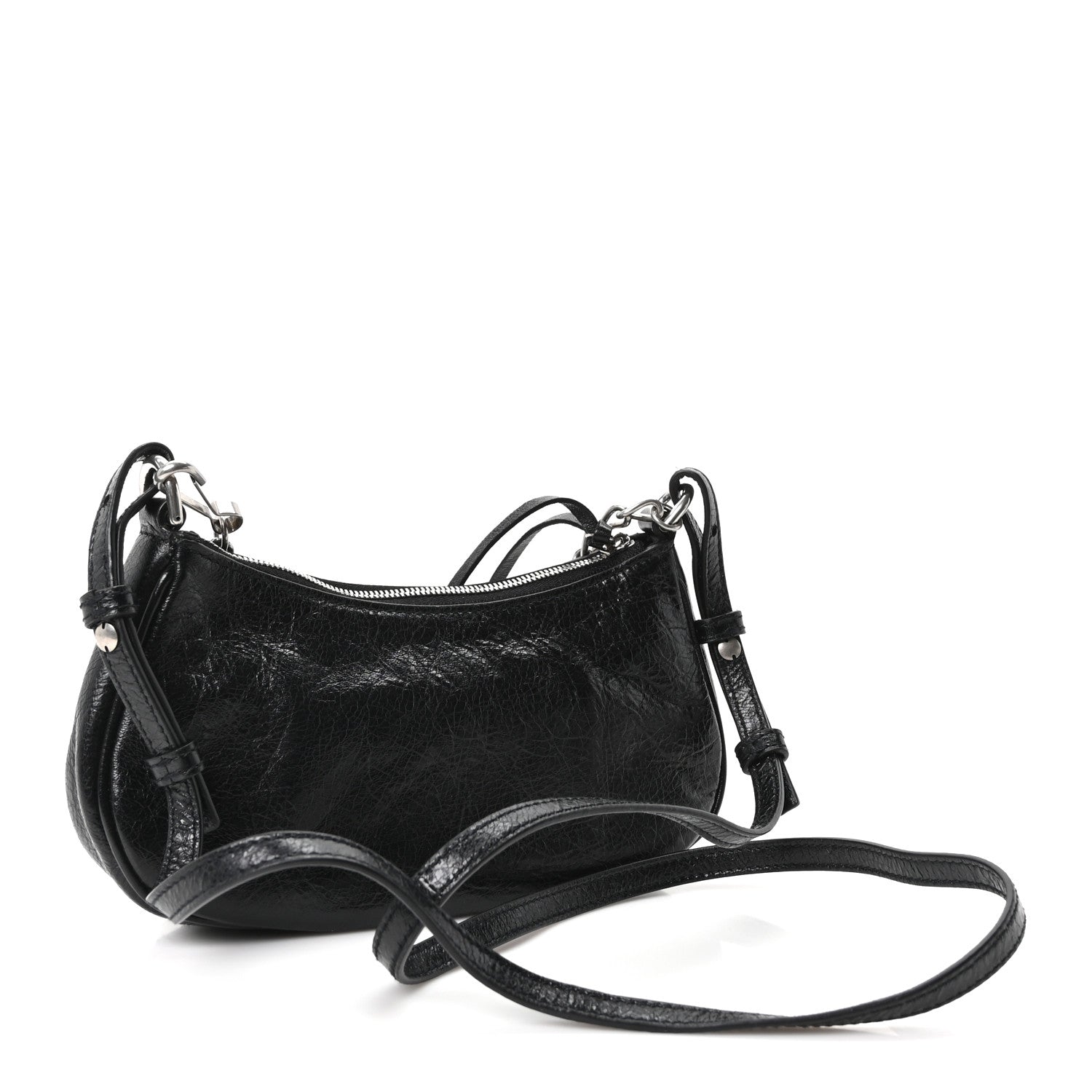 Balenciaga Agneau Arena Le Cagole Mini Purse With Chain Black 3 of 10