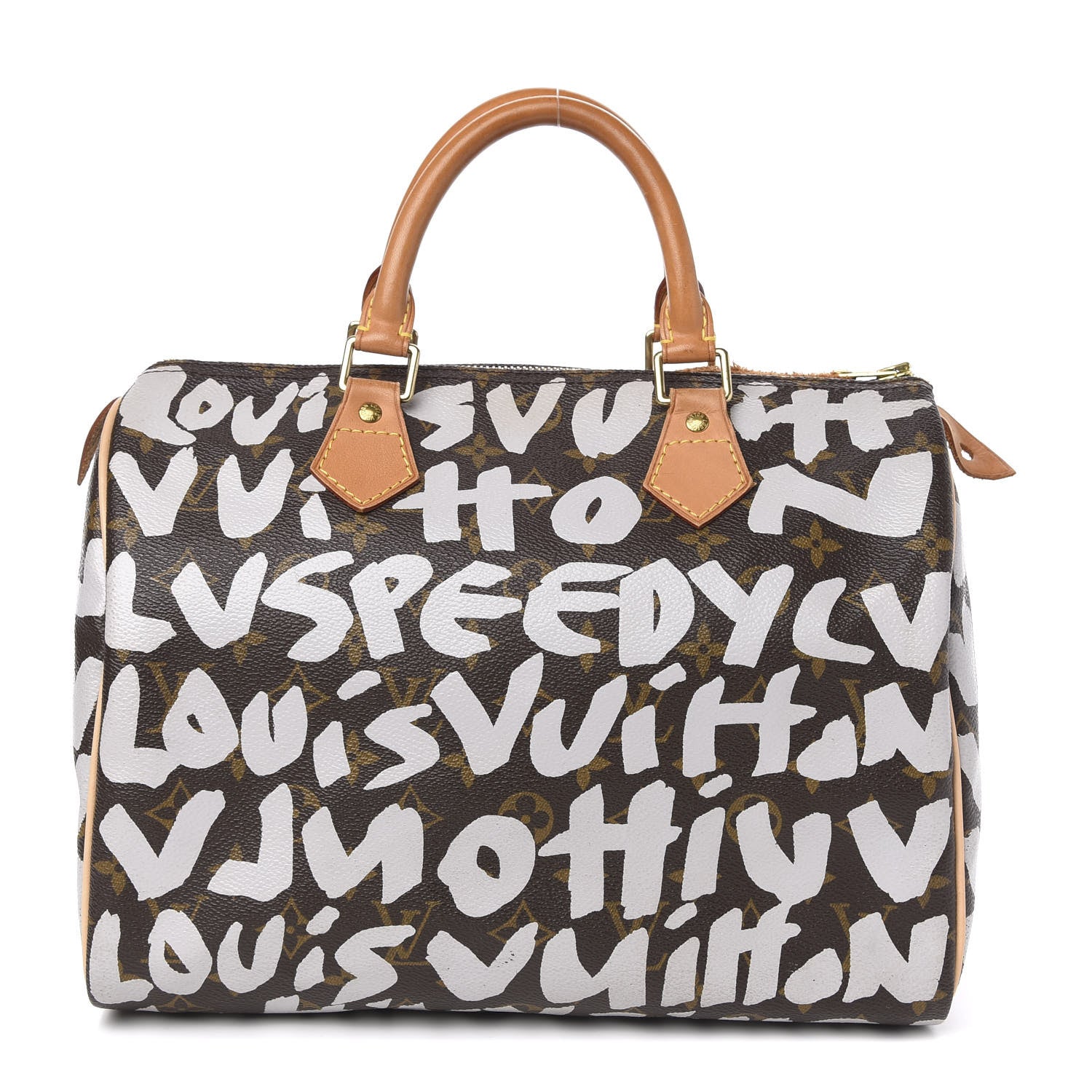 Louis Vuitton Monogram Graffiti Speedy 30 Silver 1 of 13