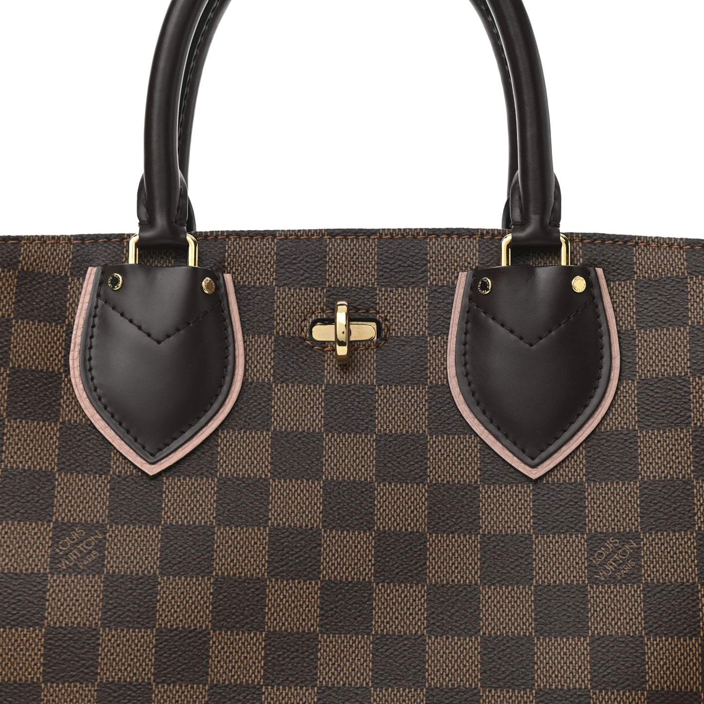 Cuir Taurillon Damier Ebene Normandy Magnolia