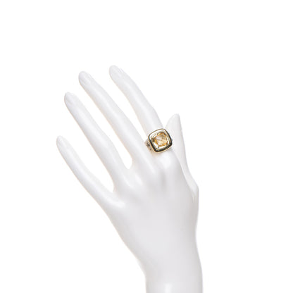 David Yurman Sterling Silver 18K Yellow Gold Champagne Citrine 11mm Albion Ring 52 6 2 of 7
