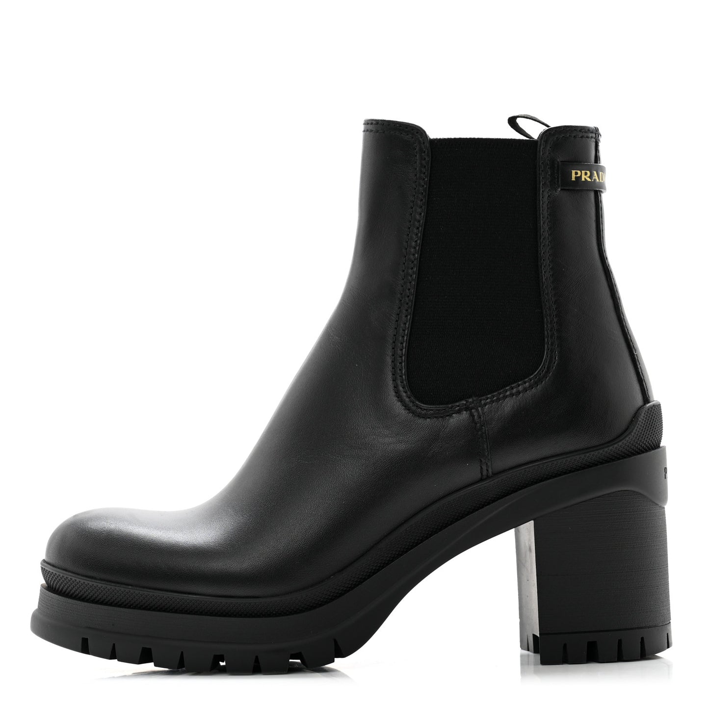 Vitello Montana Lug Sole Chelsea 55mm Boots 36.5 Black