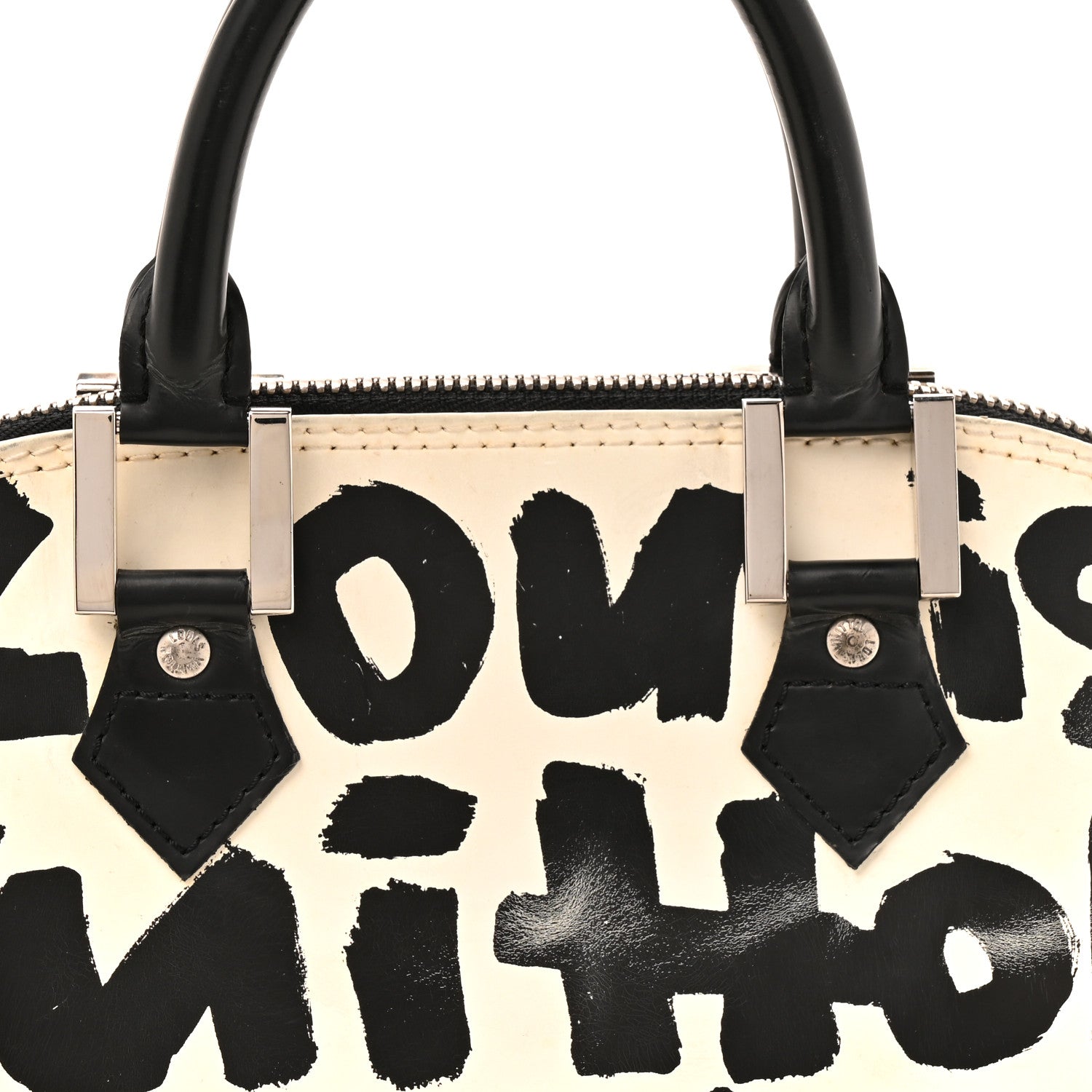 Louis Vuitton Graffiti Alma MM Black 7 of 14