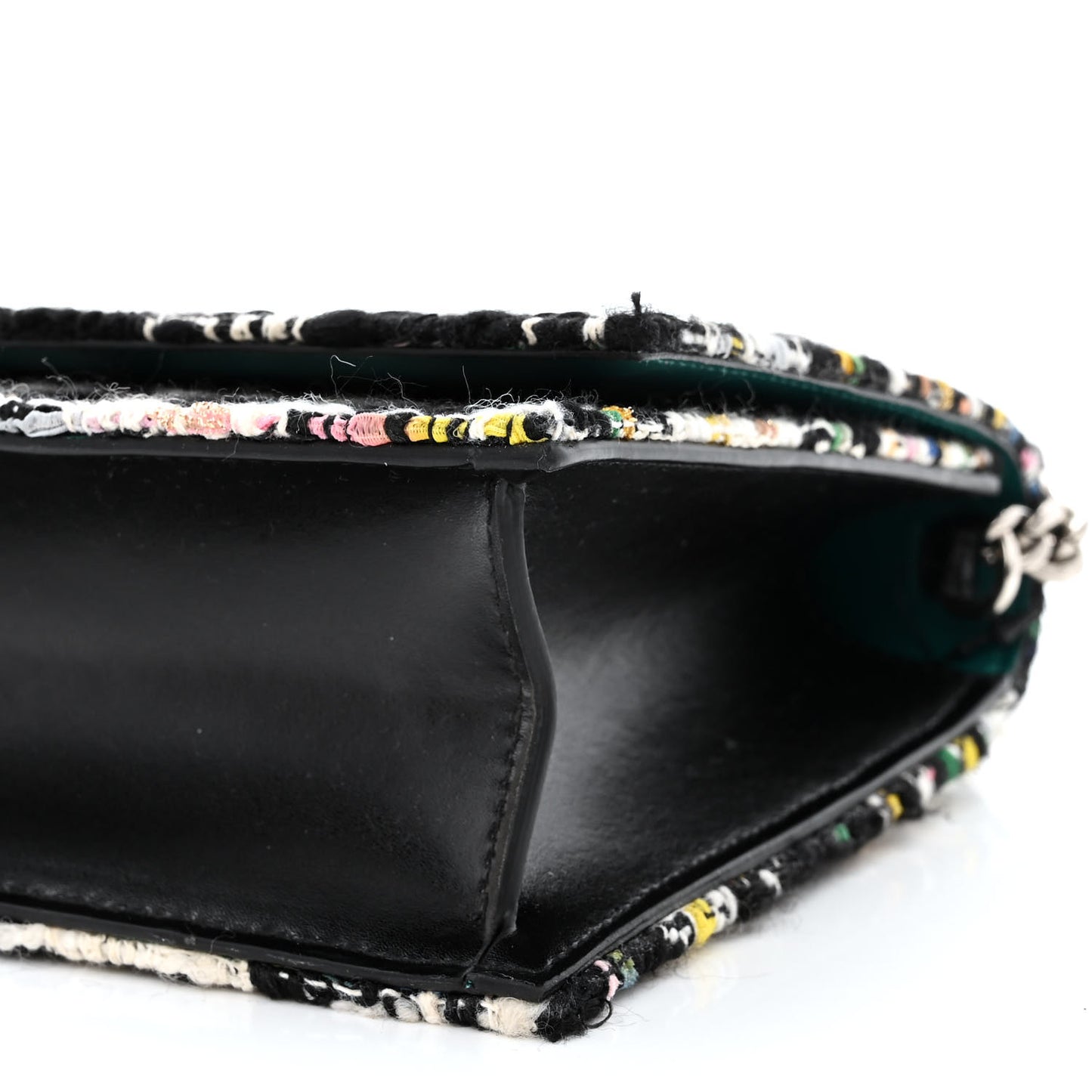 Tweed Skull Lock Mini Crossbody Bag Black Multicolor