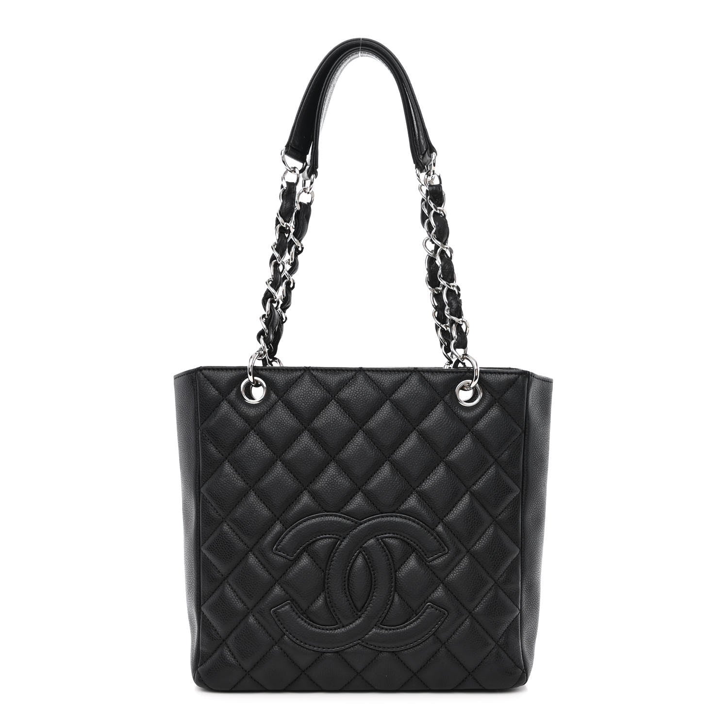 Chanel Caviar Quilted Petit Shopping Tote PST Black 1 of 10
