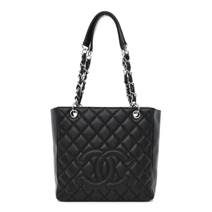 Chanel Caviar Quilted Petit Shopping Tote PST Black 1 of 10