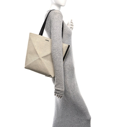 Loewe Cotton Calfskin Paula's Ibiza Medium Puzzle Fold Tote Ecru Hazel 2 of 9