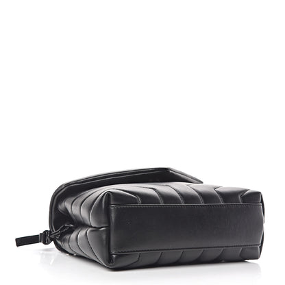 Saint Laurent Calfskin Y Quilted Monogram Toy Loulou Crossbody Bag Black 4 of 11