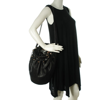 Alexander Wang Pebbled Lambskin Diego Bucket Black Rose Gold Hardware 2 of 8