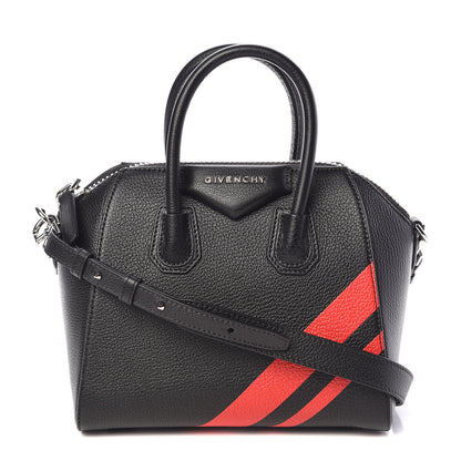 Givenchy Sugar Goatskin Striped Mini Antigona Black 1 of 10