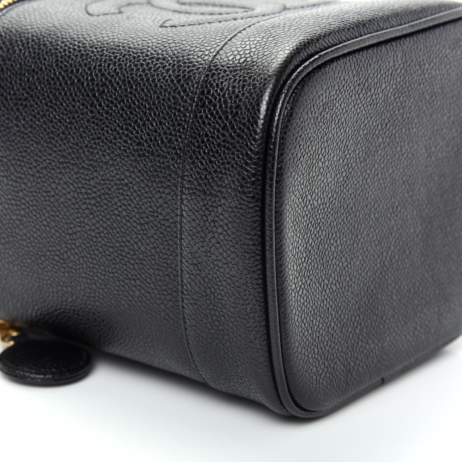 Chanel Caviar Cosmetic Vanity Bag Black 6 of 9