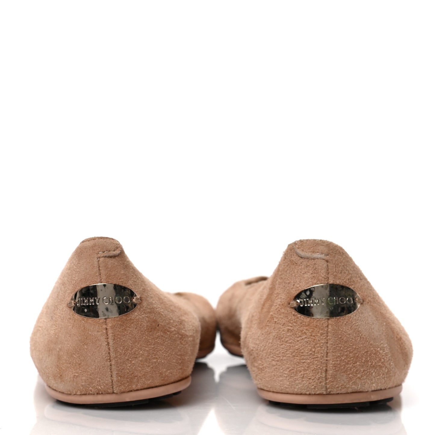 Suede Metallic Ballet Flats 37 Pink
