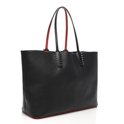Christian Louboutin Calfskin Spikes East West Cabata Tote Black 4 of 11