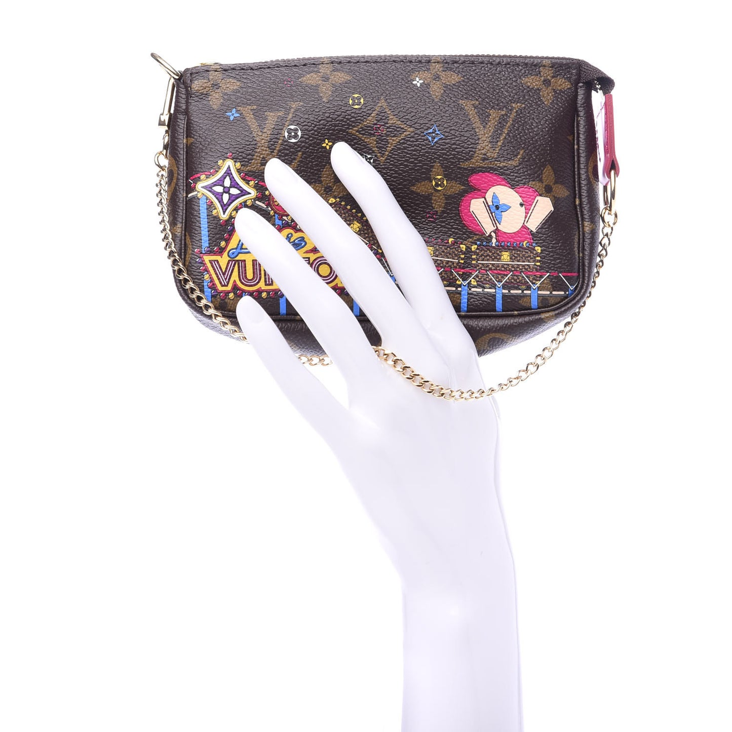 Monogram 2020 Christmas Animation Roller Coaster Mini Pochette Accessories Pivoine