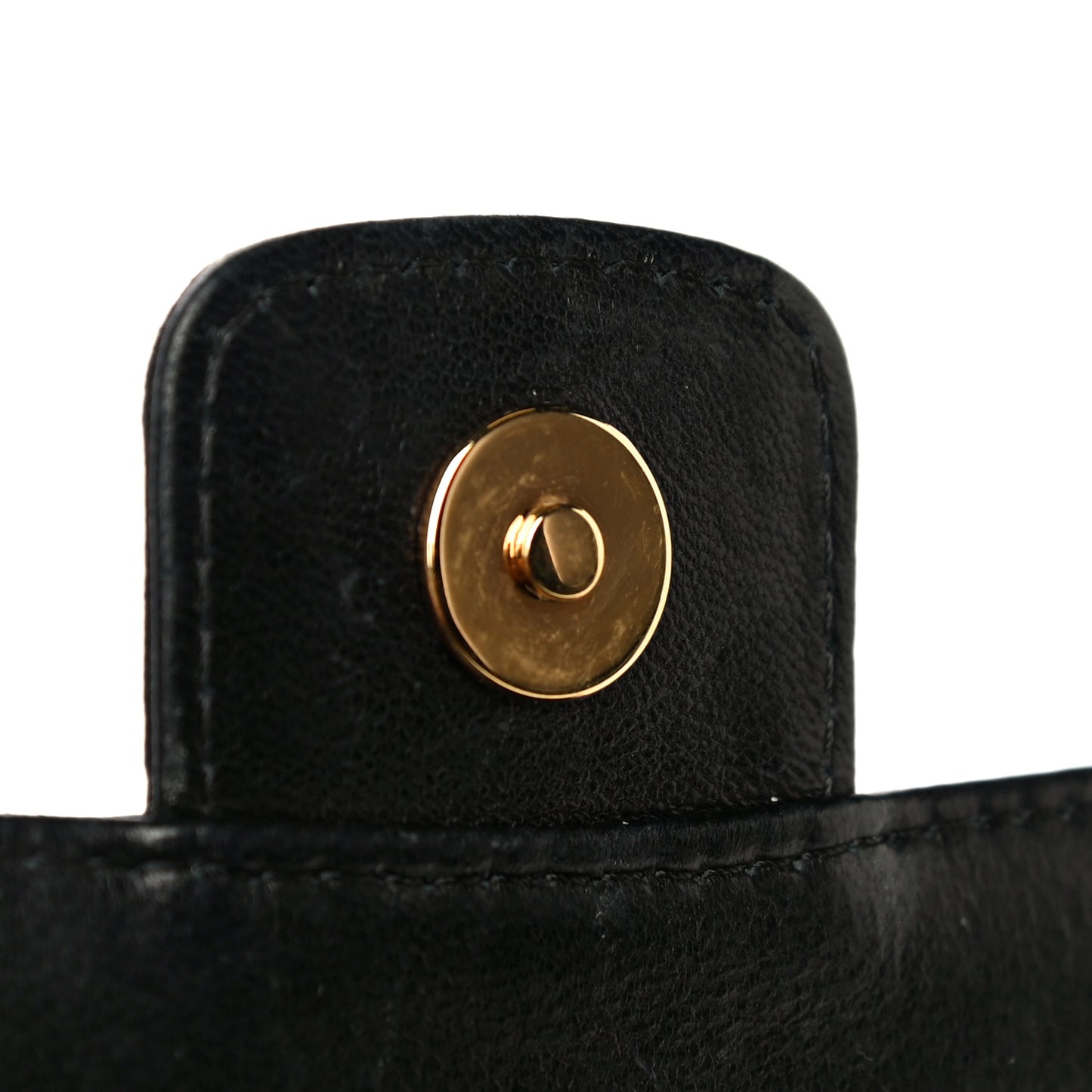 Lambskin Quilted Mini Chocolate Bar Flap Black