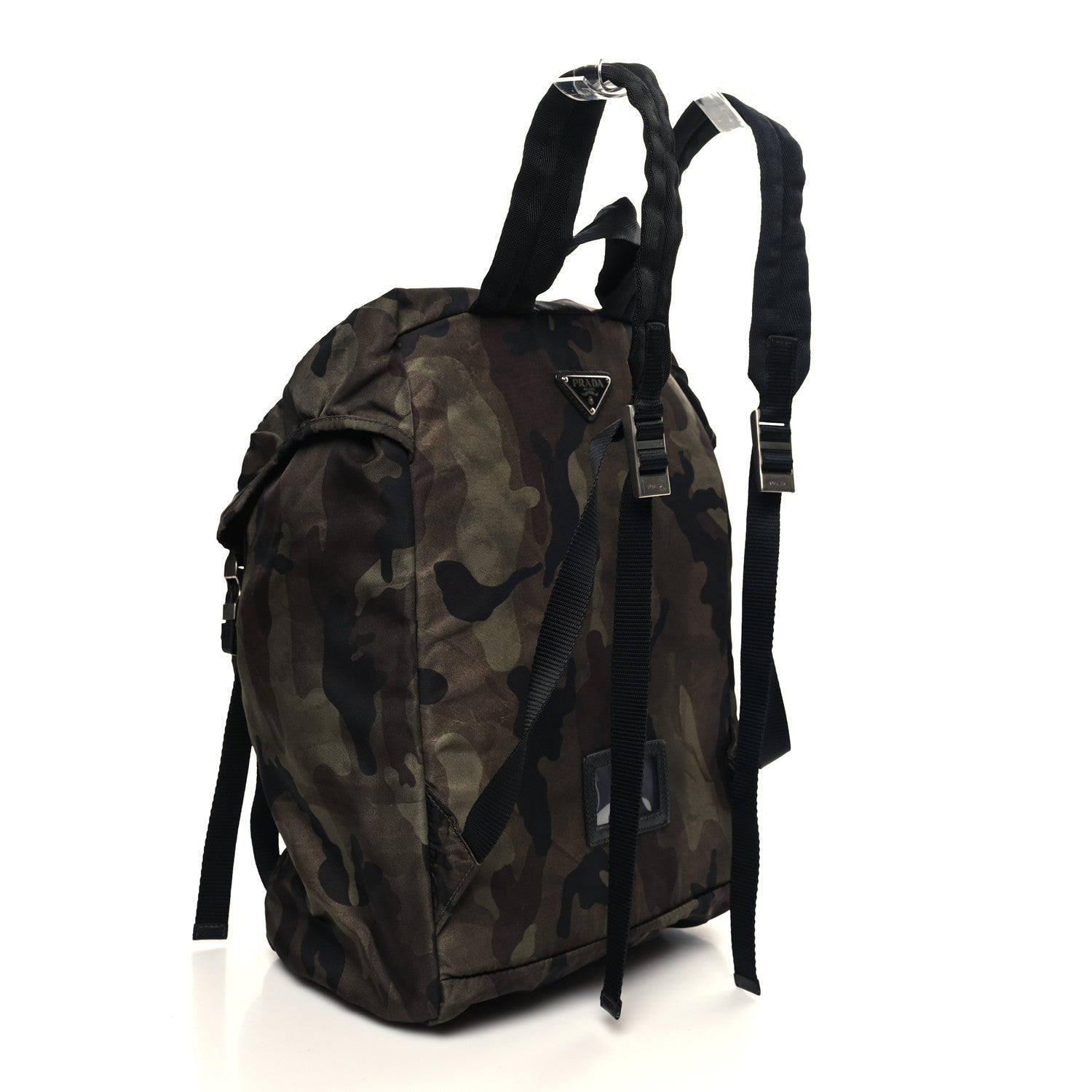 Prada Nylon Camouflage Double Buckle Backpack Mimetico 2 of 8