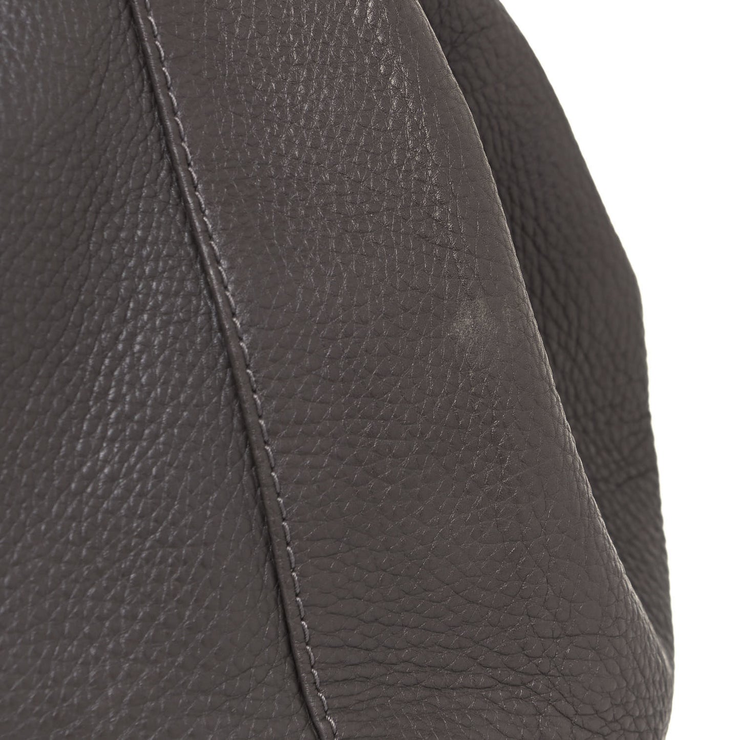 Pebbled Calfskin Medium Greenwich Shoulder Bag Grey