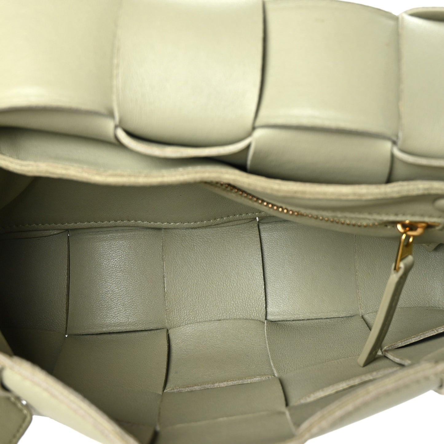 Lambskin Maxi Intrecciato Cassette Crossbody Bag Travertine