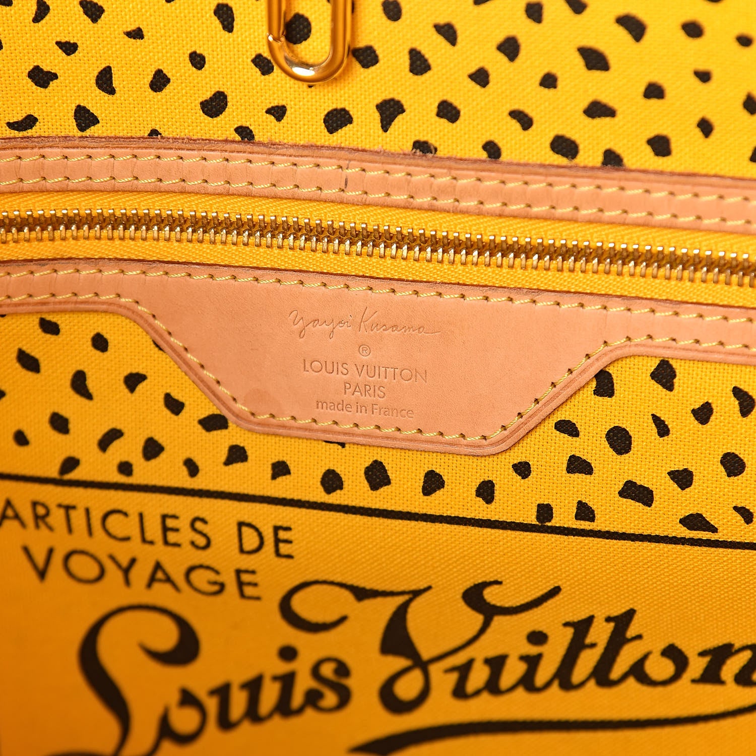 Louis Vuitton Monogram Kusama Waves Neverfull MM Yellow 6 of 10