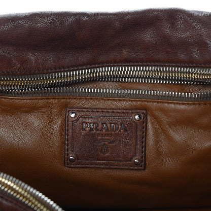 Prada Cervo Antik Bowler Tote Brown 8 of 10