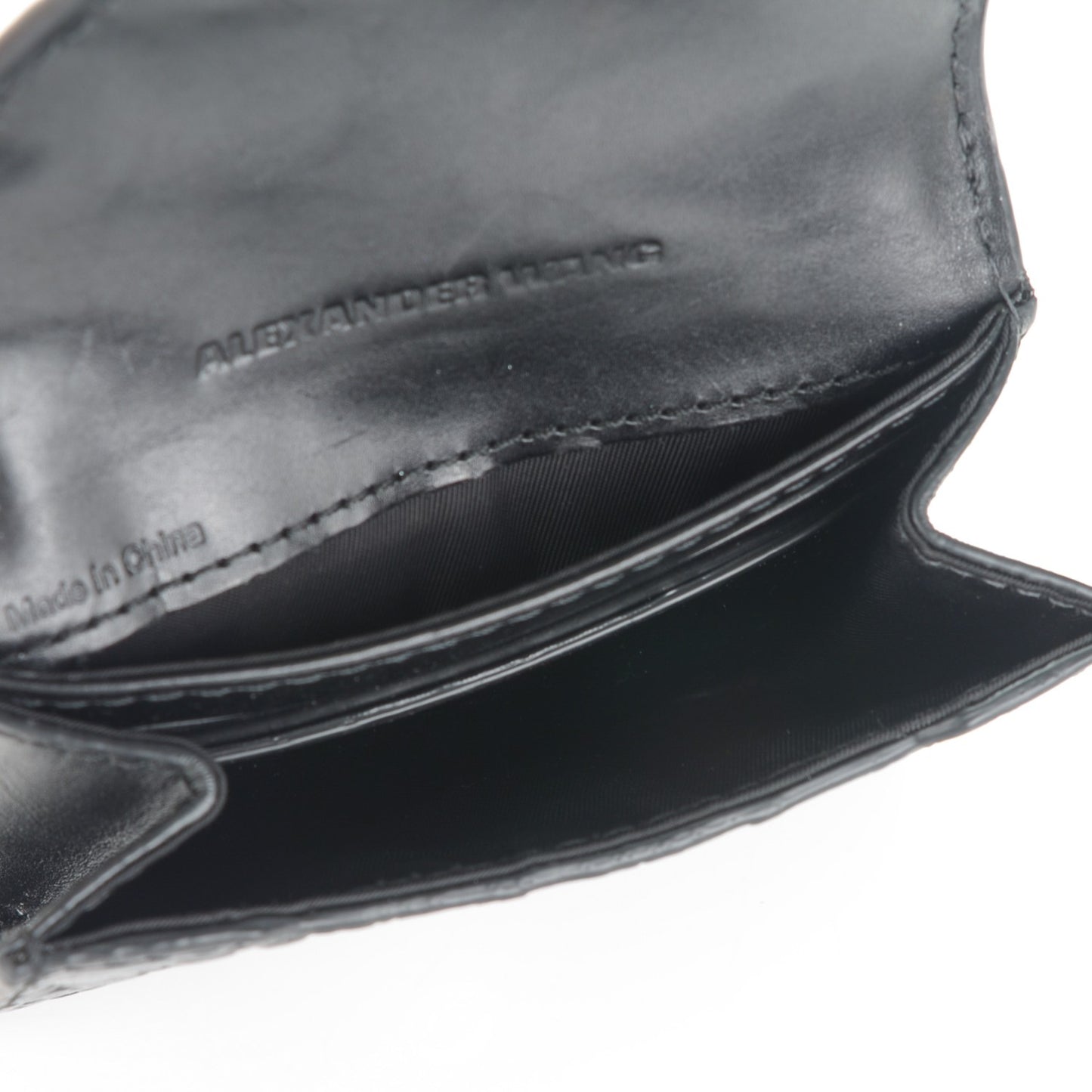 Alligator Embossed Prisma Envelope Card Holder Black