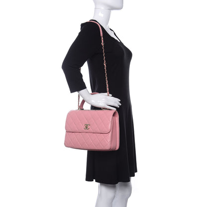 Chanel Lambskin Quilted Medium Trendy CC Flap Dual Handle Bag Pink 2 of 12