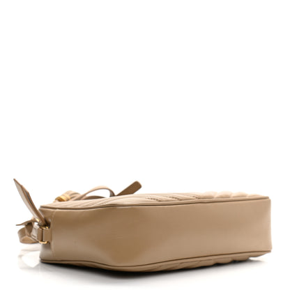 Saint Laurent Calfskin Matelasse Monogram Lou Camera Bag Dark Latte 4 of 13