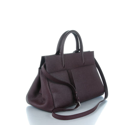 Saint Laurent Grained Calfskin Small Rive Gauche Cabas Amaranto 3 of 7