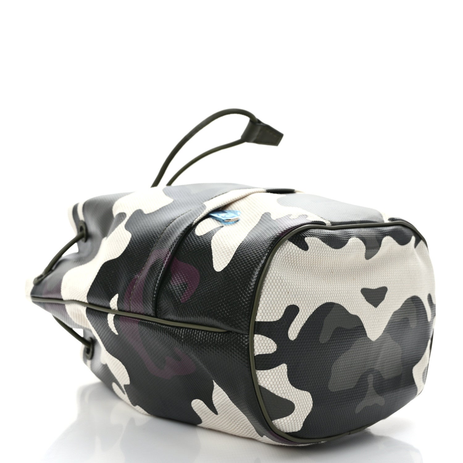 Burberry Coated Canvas Camouflage Print Phoebe Drawcord Pouch Multicolor 3 of 11