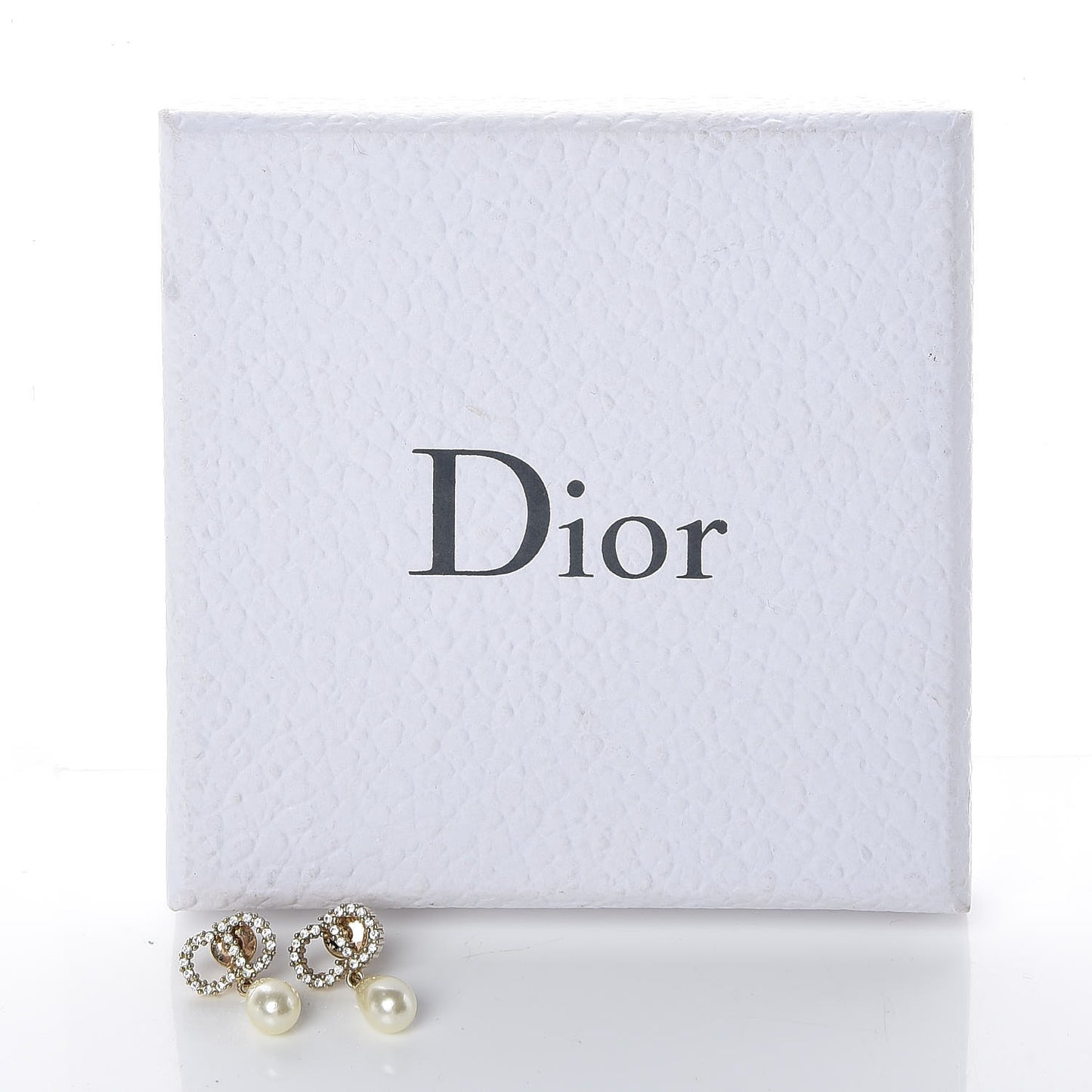Pearl Crystal CD Drop Earrings Gold