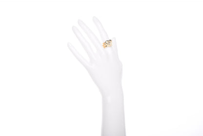 Chopard 18K Yellow Gold Diamond Heart Band Ring 51 5.75 2 of 5