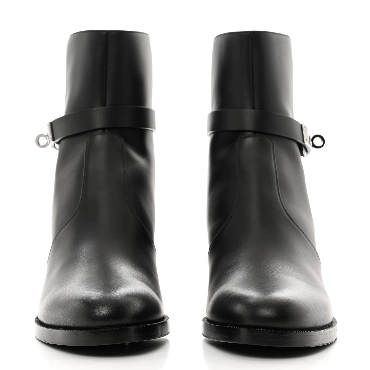 Hermes Calfskin Frenchie 50 Ankle Boots 38.5 Black 2 of 8