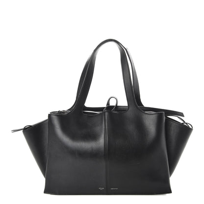 Celine Supple Natural Calfskin Medium Tri-Fold Bag Black 1 of 12