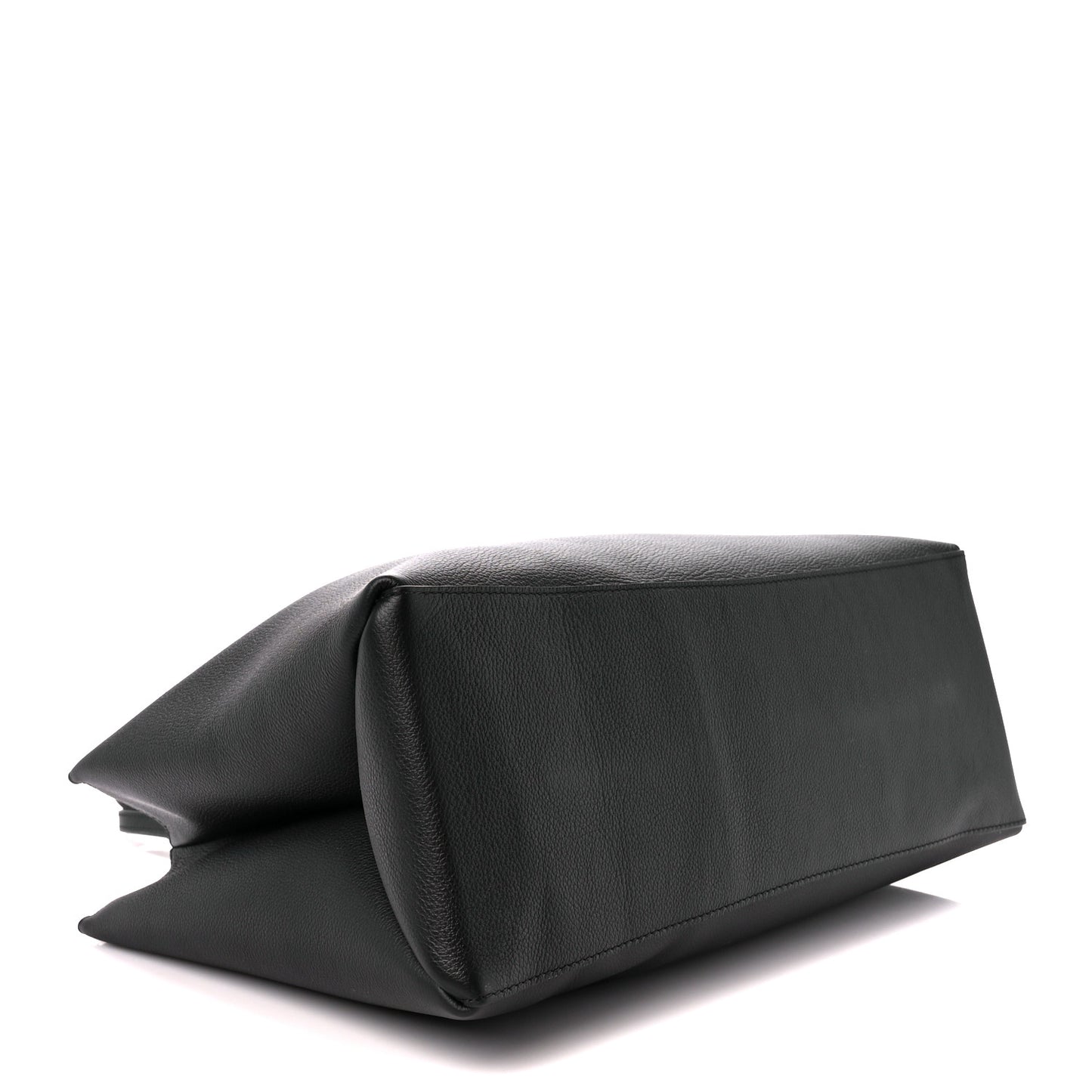 Grained Calfskin Lockme Shopper Black