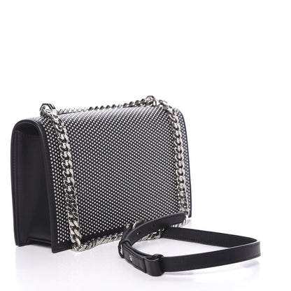 Alexander McQueen Calfskin Studded Knuckle Crossbody Bag Black 3 of 10