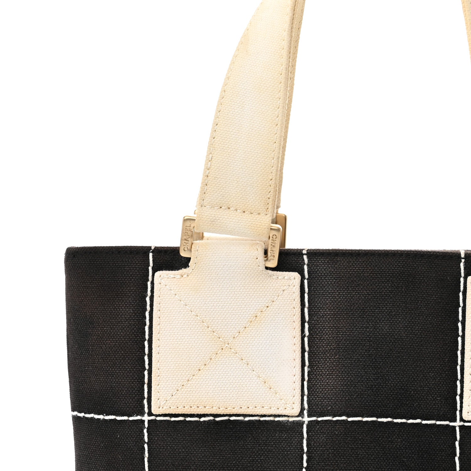 Chanel Canvas Square Stitched CC Small Tote Bag Black 16 of 19